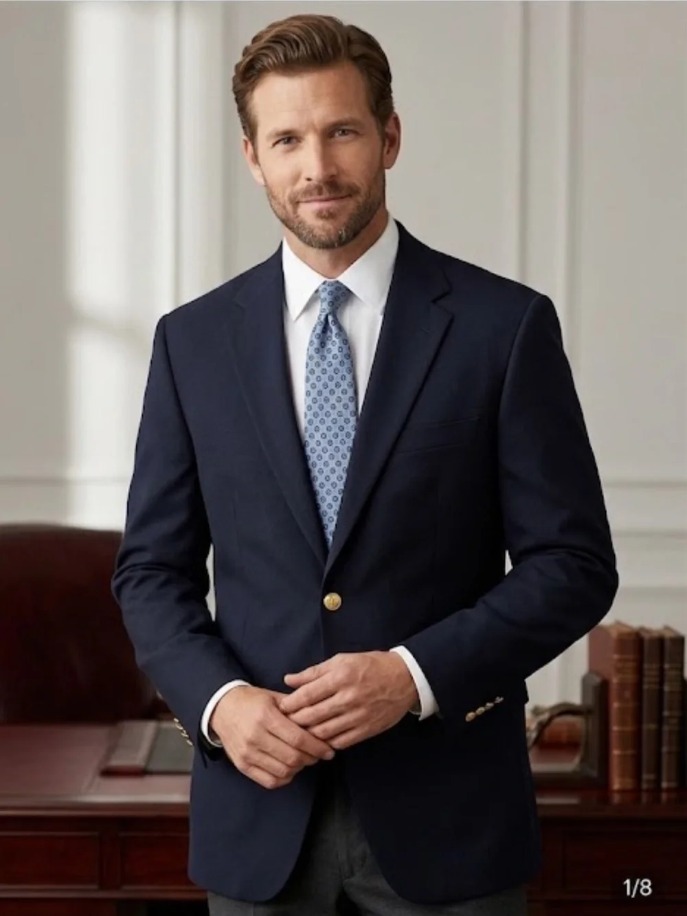 Lauren Ralph Lauren Navy Sport Coat with Gold Buttons